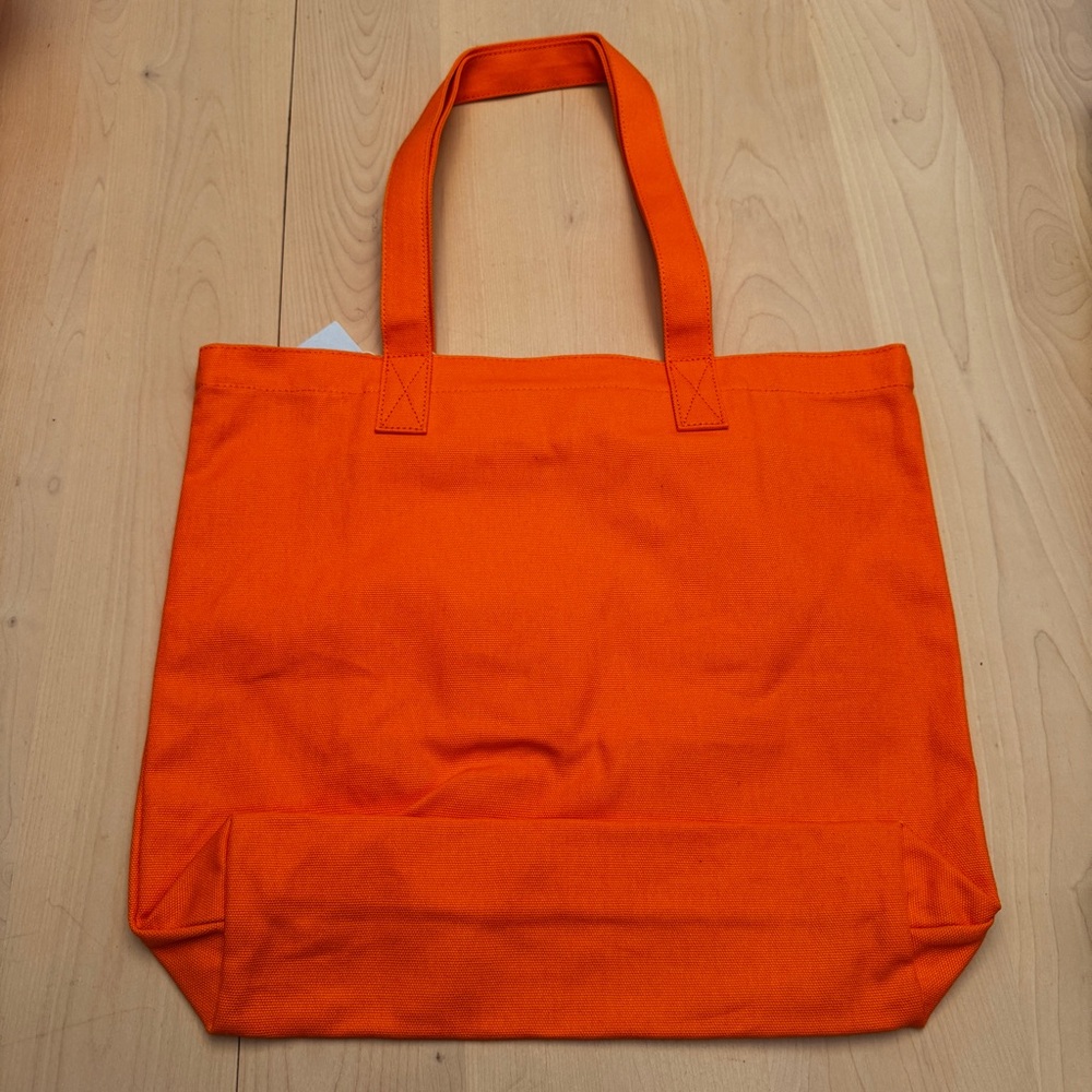 ESPRIT Vintage Throw-back 90's Orange Canvas Tote Authentic NWT - Picture 2 of 7